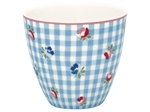 Viola check pale blue latte cup fra GreenGate - Tinashjem